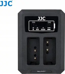 Двухканальная USB зарядка для аккумуляторов Canon LP‑E17 JJC SB6186 — два USB-порта, одновременная зарядка двух батарей
