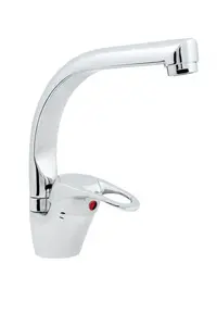 Кухонный смеситель Hydroland Atut стоячий хром B395L — однорычажный напольный смеситель