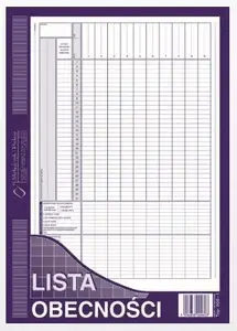 Attendance Register A4 40 Sheets Michalczyk & Prokop (506-1) attendance list form