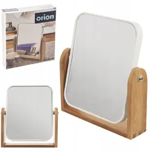 Cosmetic Double Mirror No name WHITNEY 18x20 cm — 2-sided makeup mirror, compact size