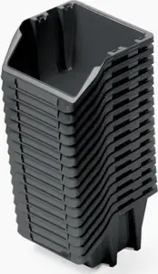 Prosperplast planting trays KUWETY 4 BINEER SHORT set of 16, 234×77×92 mm, black