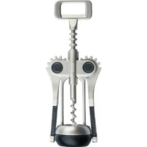 Wing corkscrew LAMART LT2070 — nickel and zinc, silver, height 190 mm