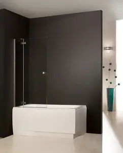Shower screen Sanplast Free Line single-panel clear glass with chrome profile (model 600260054042401)