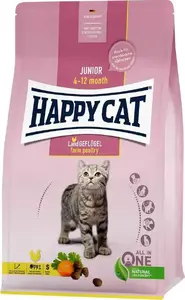 Sausā barība kaķēniem Happy Cat Junior 4–12 mēn, putnu gaļa, 10 kg