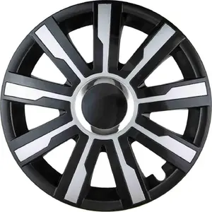 Wheelcover (hubcap) Leoplast Mirage 14" black‑silver — fits 14-inch wheels