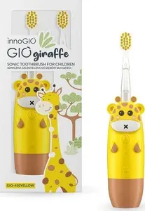 Children's sonic toothbrush InnoGIO GIOgiraffe — battery AAA, 2 brush heads, yellow