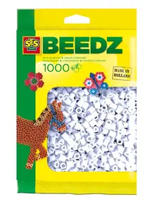 Saplīstošas pērlītes SES Creative Beedz 1000 gab. — gludināmas, baltas