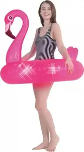 Piepūšamais peldriņķis No name flamingo 106 cm — peldlīdzeklis bērniem un pieaugušajiem