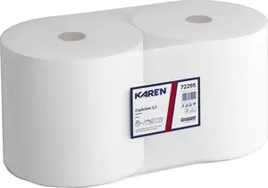 Papīra lupatas ruļļi Karen 2 kārtas 310 m, 2 ruļļi (modelis 72295)
