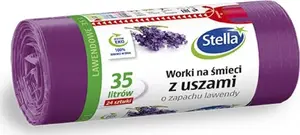 Atkritumu maisi ar rokturiem Stella 35 l 24 gab., lavandas aromāts