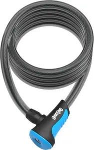 ONGUARD velosipēda troses Lock Linka Neon zils 12x1800 mm — elastīga aizsardzība