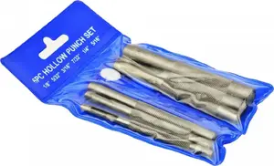 Leather Punch Set GEKO G01820 — 6-piece round hole punches, assorted sizes