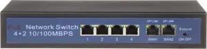 Switch APTI POE0402-60W PoE network switch 60W total power, 4 PoE ports, 2 uplink ports