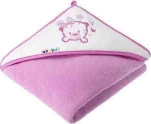 Bath Hooded Towel akuku Akuku Okrycie kąpiel. 100x100 kotek – 100×100 cm bath towel with hood, kitten design