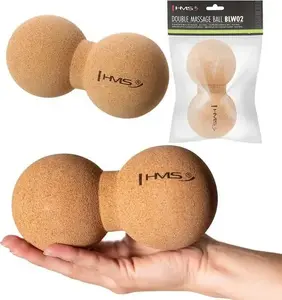 Massage Double Ball HMS BLW02 Cork — double massage ball made of cork for myofascial release