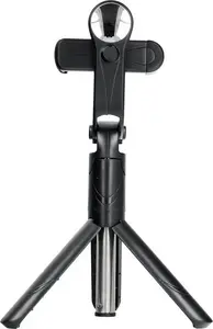 Selfie stick Partner Tele.com SSTR-11 — Bluetooth pults, statīvs, spogulis, melna