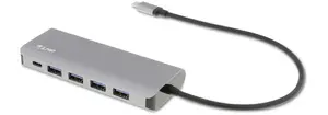 USB-C хаб LMP LMP-USBC-UHUB-SG — 7 портов USB 3.2 Gen 1 (Type-C/Type-A), 5 Гбит/с, серебристый, DC 100–240 В, 115×47×15 мм