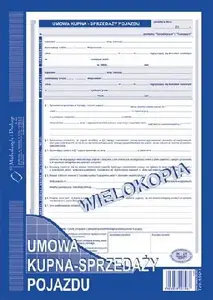Form: Michalczyk & Prokop purchase-sale vehicle agreement (650-1) — printed document