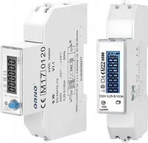 Электросчётчик ORNO OR-WE-524 однофазный 100A MID 1 модуль DIN TH-35mm PV