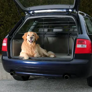 Dog car tubular barrier Trixie TX-1315 — pressure-mounted trunk barrier, 1400×1100 mm