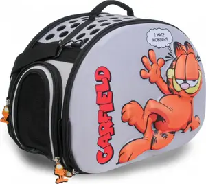 Kaķu pārnēsājams grozs GARFIELD GR-6302, 3D embosēts EVA korpuss, pelēks, 43×32×23 cm