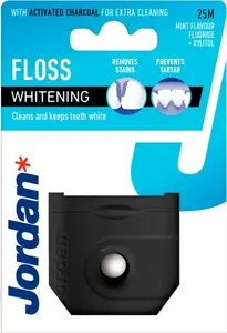 Dental floss Jordan Whitening 25 m — nylon floss for plaque removal and interdental cleaning