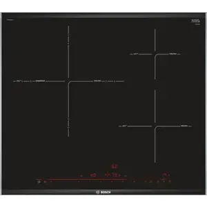 Built-in induction hob Bosch Serie 8 PID675DC1E, 3-zone, black, 606×527×51 mm