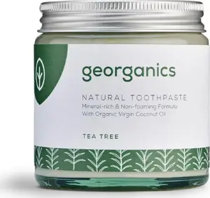 Toothpaste paste in jar Georganics Tea Tree 60 ml — natural mineral formula