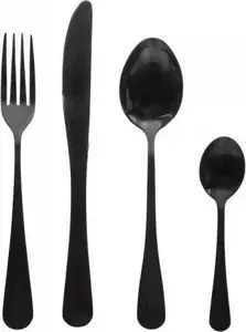 Сервировочный набор Secret de Gourmet Shadow, нержавеющая сталь, черное покрытие, 16 предметов