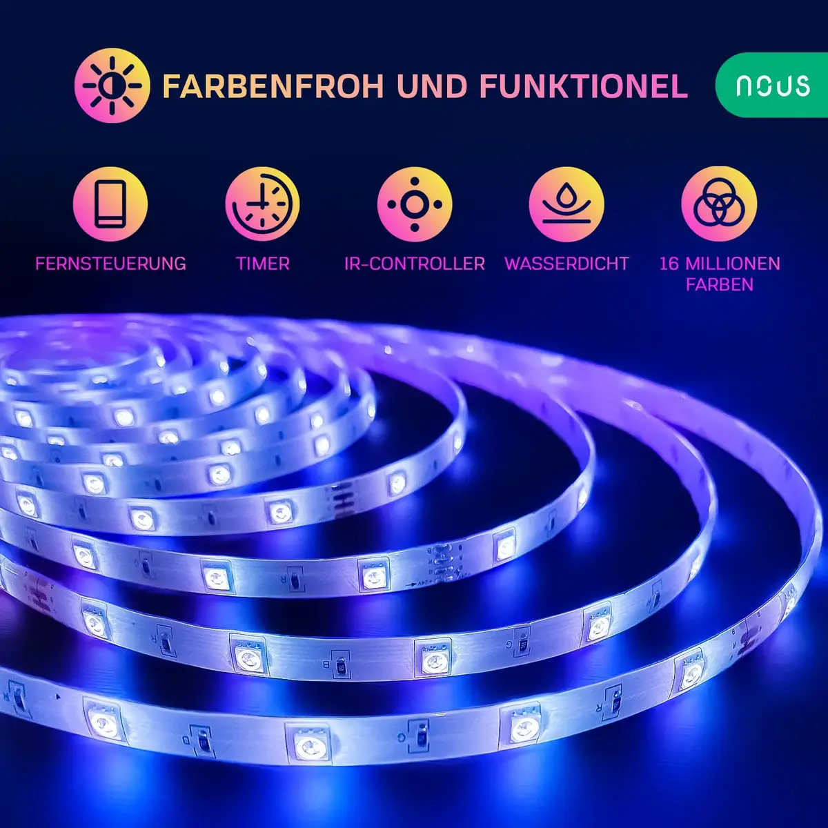 Умная лента Nous 5 м Wi‑Fi Photo 2