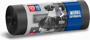 Atkritumu maisi Anna Zaradna 120 L superizturīgi LDPE