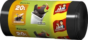 Garbage bags Sarantis Worki HD Easy-pack 20 L, black, 40 pcs