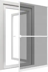 Door mosquito net EASY LIFE Alu 100 x 215 cm white — magnetic closure, aluminum frame