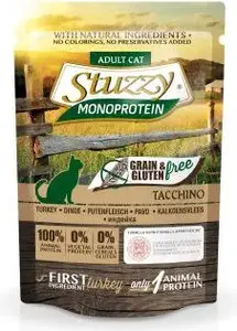 Влажный корм для кошек STUZZY KOT 85 г пакет Monoprotein Индейка