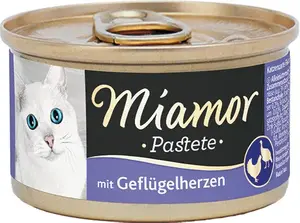 Mitrā kaķu barība Miamor 85 g — pieaugušiem, vista, bez graudiem, viegli atverama