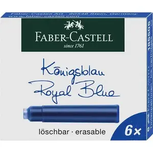 Pen refill Faber-Castell 185506, blue ink, polypropylene housing, pack of 6