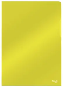 Esselte 55431 A4 Sheet Protector Made of Transparent and Yellow Polyvinyl Chloride PVC 0.15 mm Thickness Pack of 25