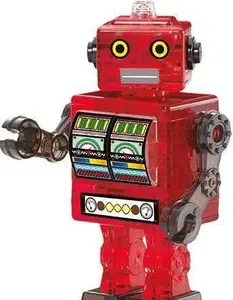 Puzzle Robot Bard model 224454 — crystal-style 3D jigsaw, red
