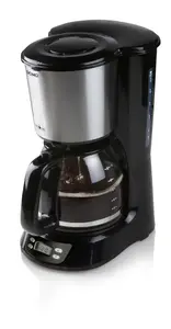 Кофеварка-эспрессо Domo DO1065K полностью автоматическая, бак 1.5 л, 12 чашек, ЖК-дисплей, 1000 Вт, черная