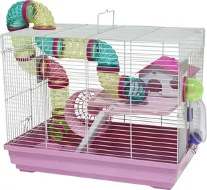 Клетка для мелких грызунов Panama Pet PP-50620 47x30x37 см бело/розовая