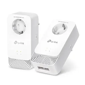 Набор PowerLine адаптеров No name PG2400P KIT — 1428 Мбит/с, Gigabit Ethernet, вилки Type E/F, 2 шт., белый