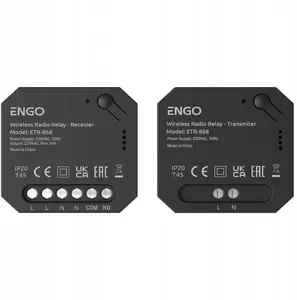 Wireless Relay Transmitter and Receiver Engo ETR-868, 868 MHz, 230V AC
