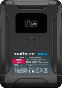 Pārnēsājama V-mount akumulators CANYON MB-V150 10500mAh 150Wh PD65W OLED USB-C