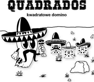 Tile set QUADRATOS 48 square tiles Domino — 48 ceramic tiles, square format