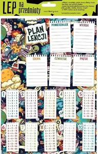HENRY wall planner A4 'Kosmos' — electrostatic A4 weekly timetable poster