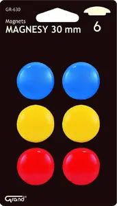 Magnet set Grand Grand Magnes 30mm, colored, 6 pieces