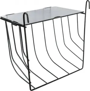 Hanging Feeder Trixie TX-60891 for Rabbits and Rodents, Black, Metal/Plastic, 20×18×12 cm with Lid