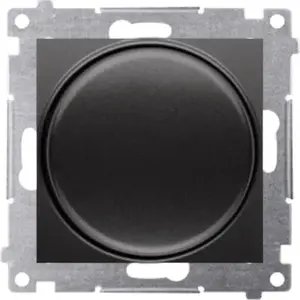Rotējošs zemu apgaismojuma regulators (modulis) для dimmējamiem LED 230 V, Kontakt-Simon DS9L.01/49, 2–250 W, matēti melns, max 10 LED