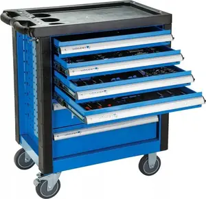 Workshop cabinet with 214-piece tool set Sourcing HT7G056, mobile storage cabinet and organized tool kit