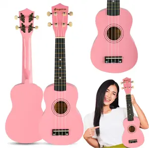Ukulele soprano LUNA GUITARS SUPRIMO UK21 PK 21" pink wooden